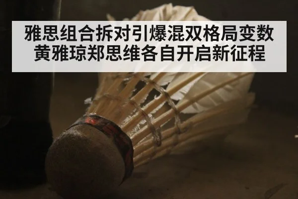 雅思组合拆对引爆混双格局变数 黄雅琼郑思维各自开启新征程